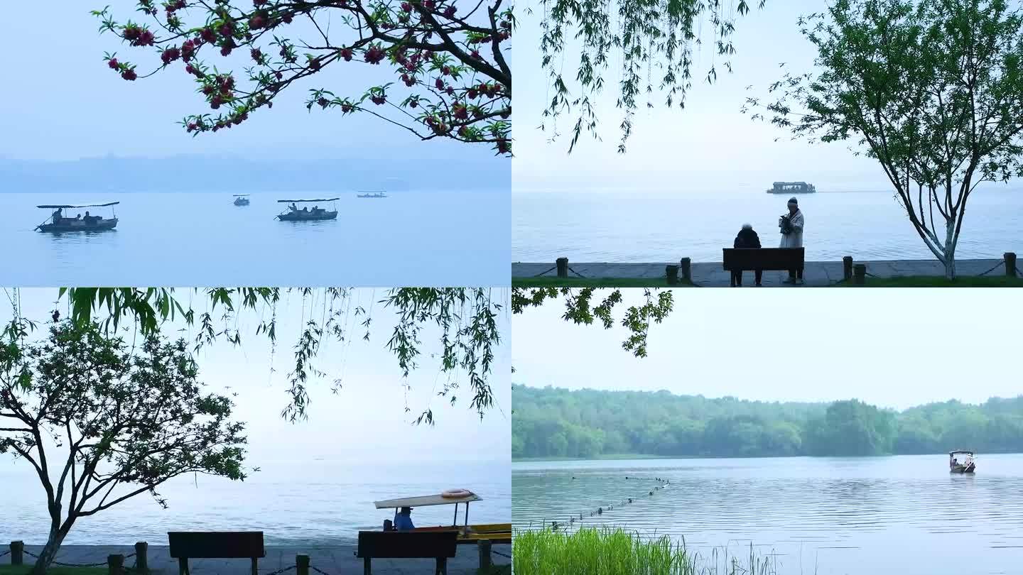 杭州西湖摇橹船4K视频合集