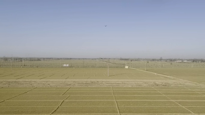 高铁窗外风景村庄田地河流树林