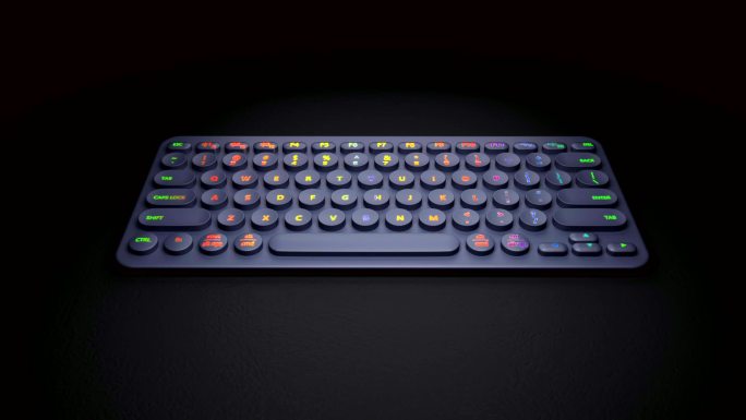科技电光键盘