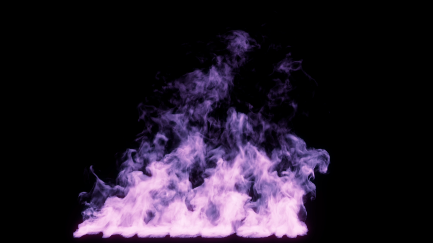 红绿紫颜色燃烧火焰蔓延特效ACES