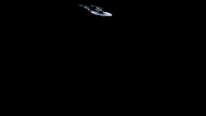 太空战舰飞过 4k高清视频素材