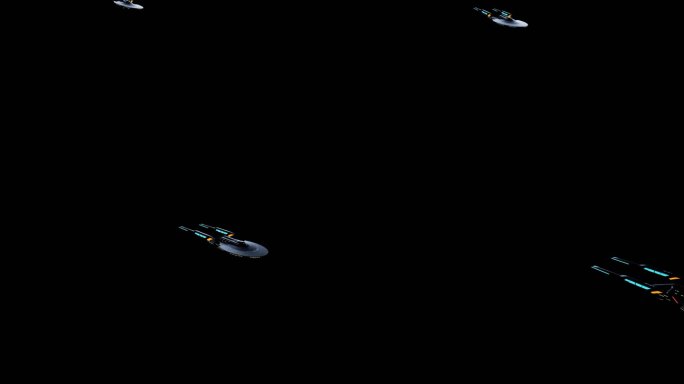 太空战舰飞过 4k高清视频素材