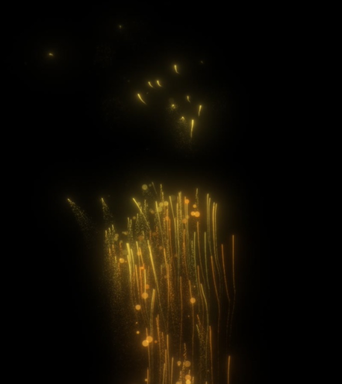 金色喷发光斑粒子流带通道