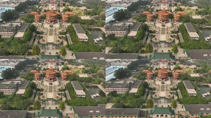 航拍广州花都圆玄道观