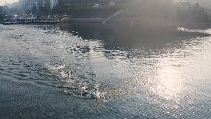 千岛湖铁人三项游泳比赛马拉松大赛