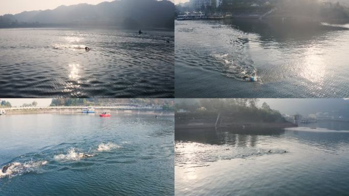 千岛湖铁人三项游泳比赛马拉松大赛
