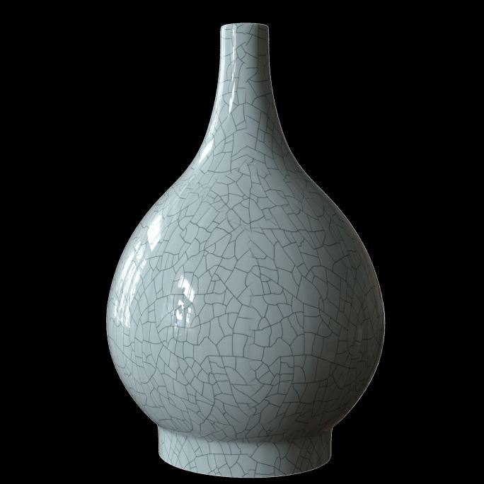 青瓷 哥窑 瓷器 带通道 循环 瓶子