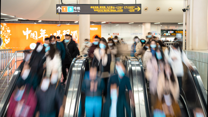 上海人流地铁交通5k延时