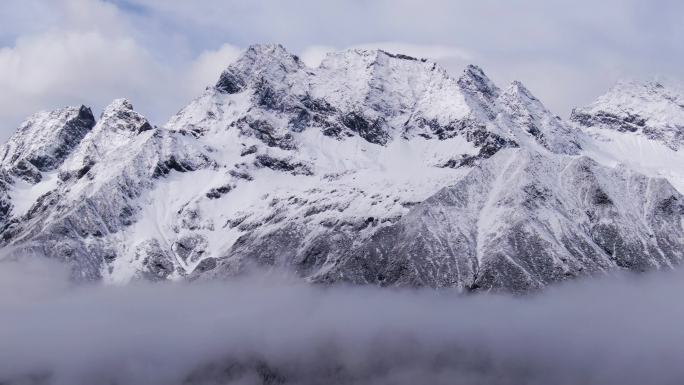 四姑娘山双桥沟雪山航拍