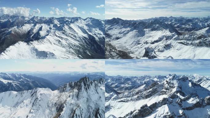 雪山大气航拍