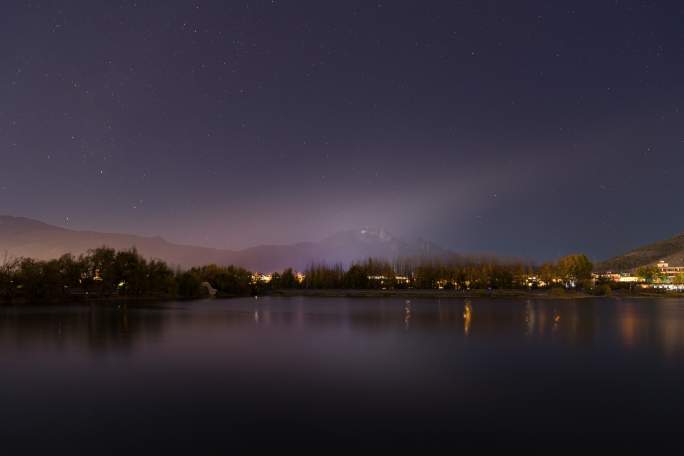 云南大理丽江星空夜景玉龙雪山