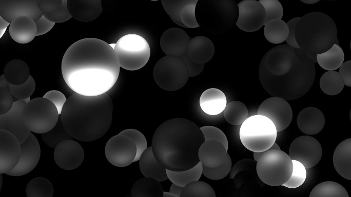 黑白闪光粒子动态球背景