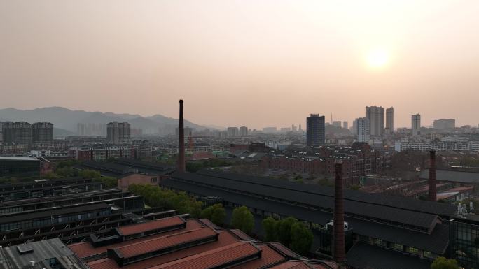 傍晚夕阳下的城市-景德镇陶溪川