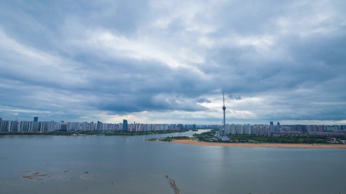 4K延时临沂三河口地标风景