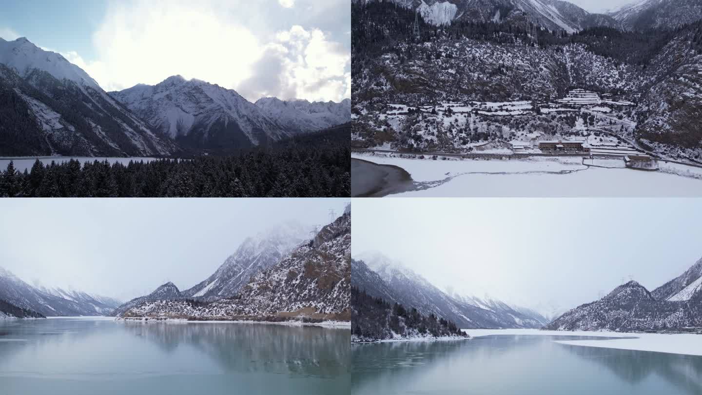 唯美西藏然乌湖雪山航拍合集