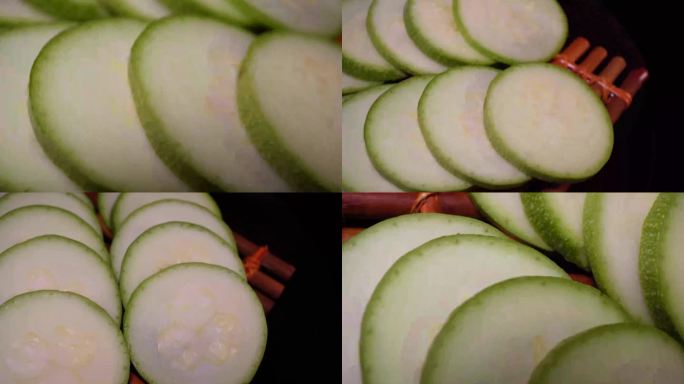 【镜头合集】菜瓜片西葫芦青瓜蔬菜