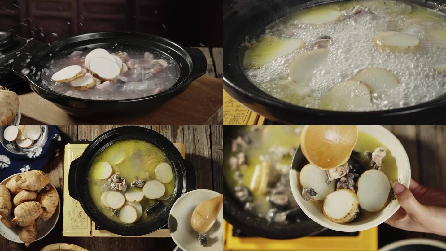 【4k】新鲜天麻煮乌鸡