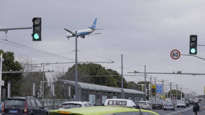 4K飞机降落低飞航空公司宣传片