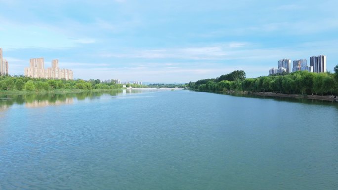 城市河流航拍