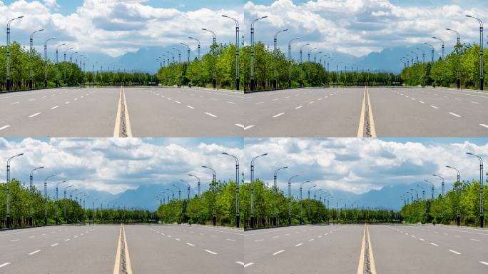 【4K】新疆天山山脉、公路风光延时