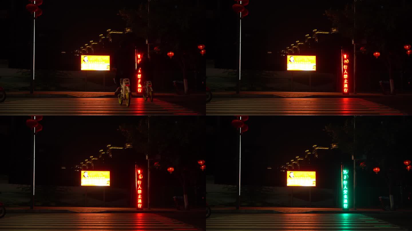斑马线红灯路口红灯丨4K丨原创实拍
