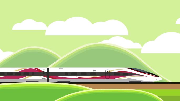 高铁火车 最新复兴号动车MG动画AE模板