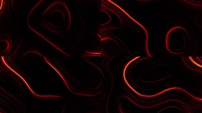 4k红色流体粒子波浪舞台背景素材
