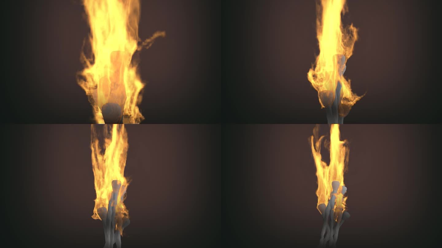火把火炬真实物理模拟三维动画