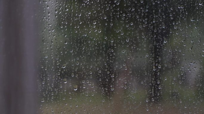 窗户水珠雨滴