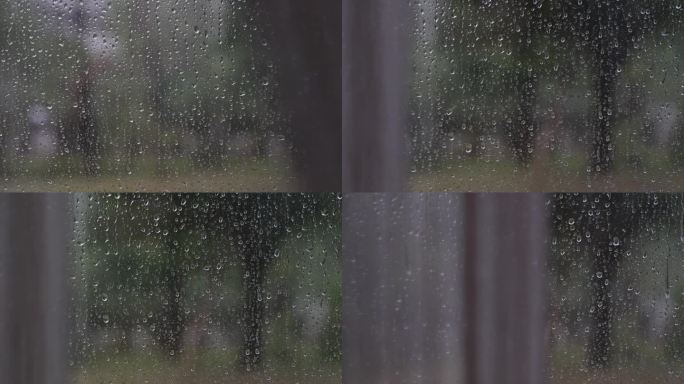 窗户水珠雨滴