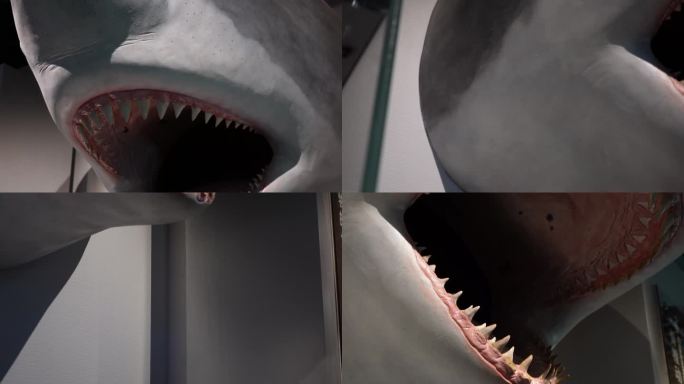 【镜头合集】大白鲨鲨鱼牙齿模型  (2)