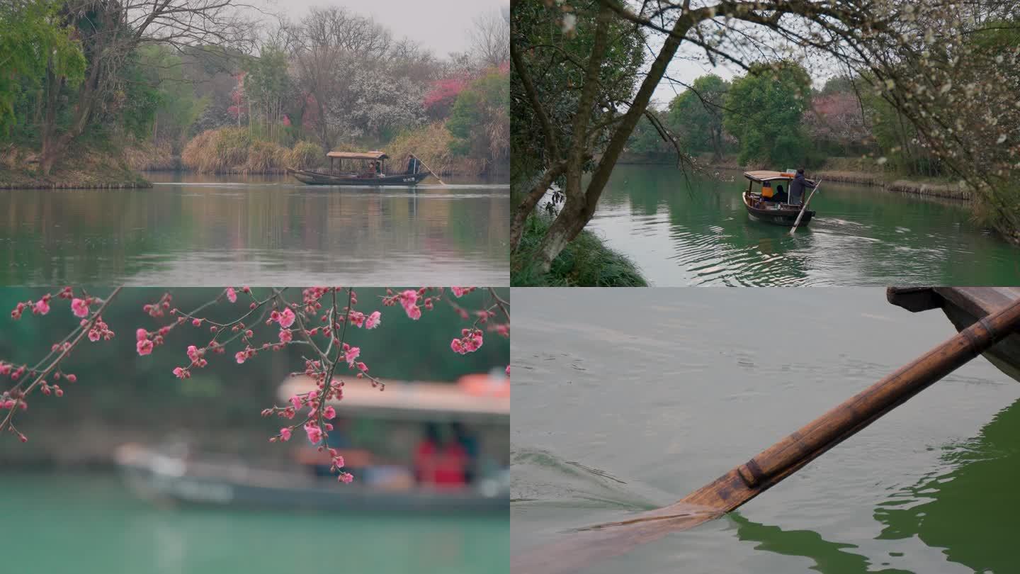 4k杭州西溪湿地手划船