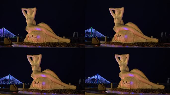 南充市美人鱼雕像丨4K丨原创实拍