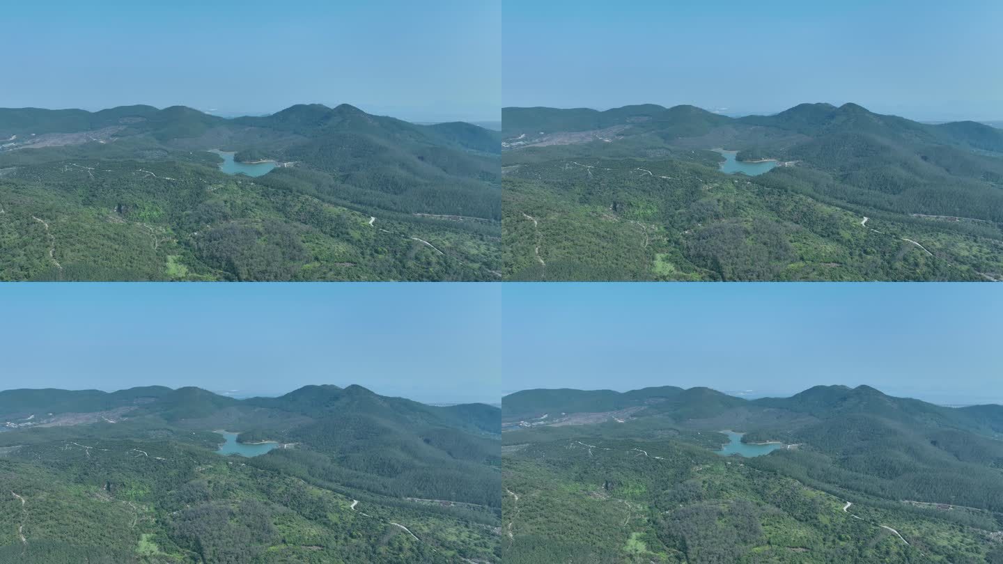 阳江被群山环绕的湖泊航拍4K视频