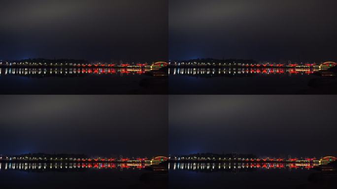南充市夜景夜晚江边景色丨4K丨原创实拍