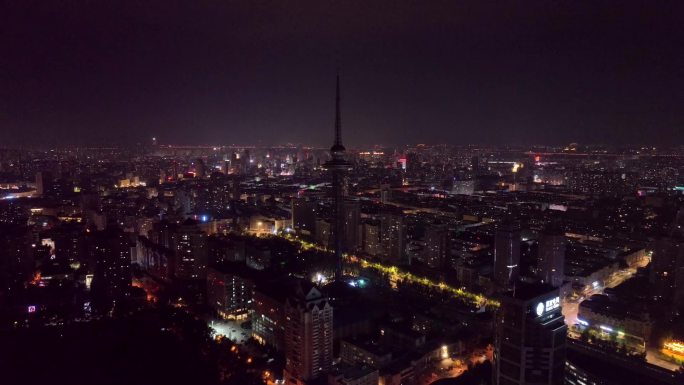 哈尔滨城市夜景 龙塔