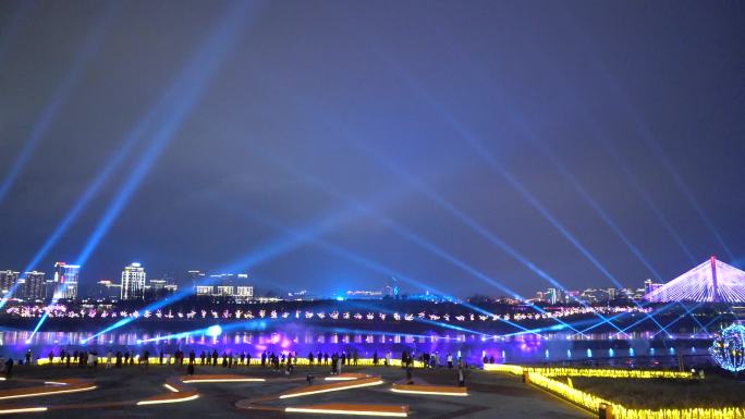 音乐喷泉南充市夜景丨4K丨原创实拍