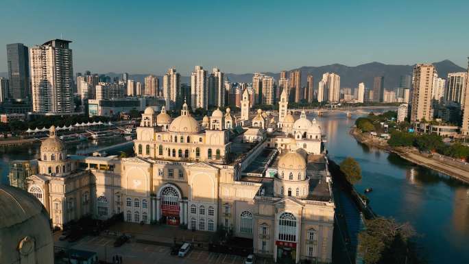 福州地标中洲岛4K航拍素材 2023