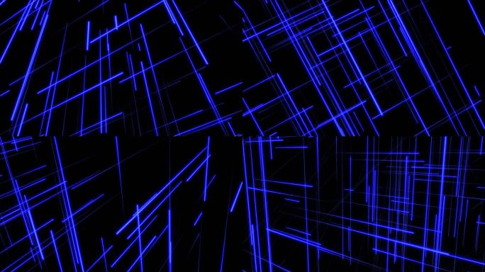 【4K】三维蓝色科技线条网格