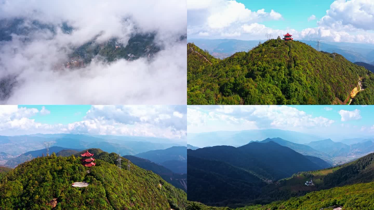 云南大山森林 哀牢山 无量山  云雾缭绕