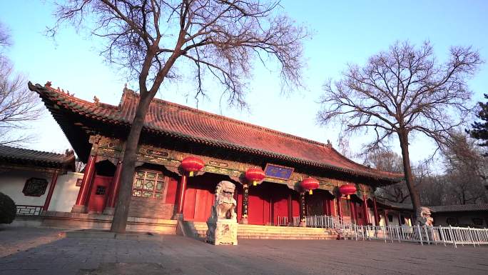 实拍太原晋祠胜境古建筑群寺庙博物馆风景区