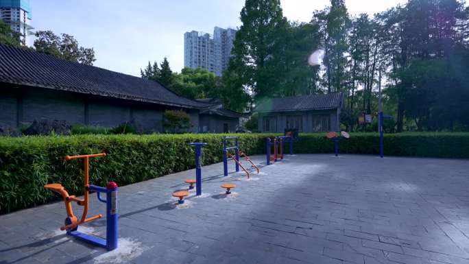 武汉汉阳莲花湖公园园林风光4K视频合集