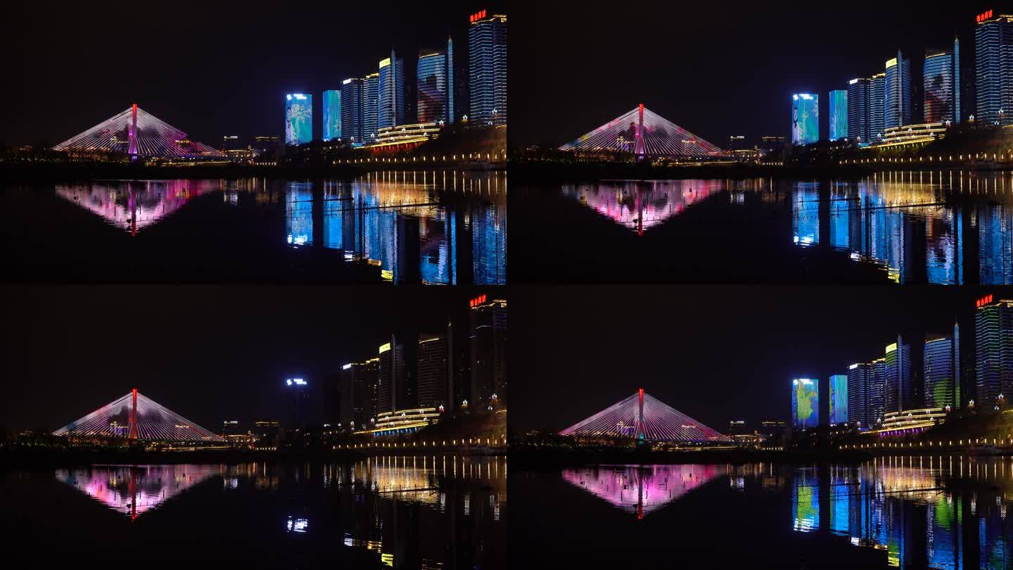 嘉陵江城市夜景丨4K丨原创实拍