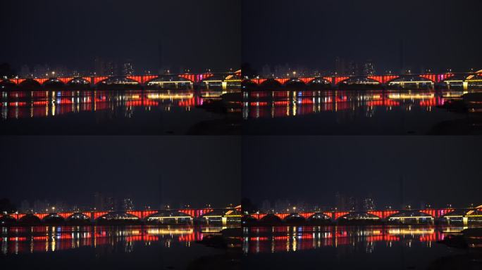 嘉陵江白塔大桥夜景丨4K丨原创实拍