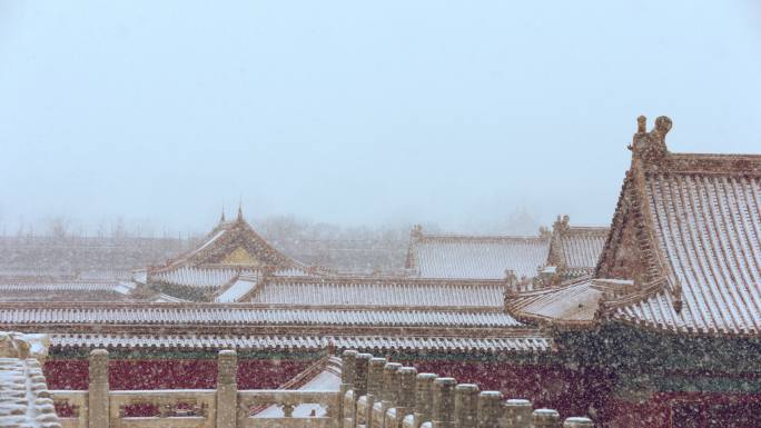 北京故宫冬季雪景