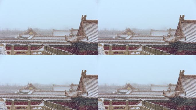北京故宫冬季雪景