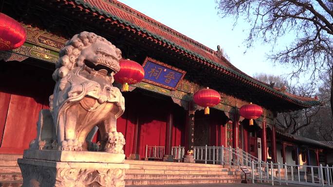 实拍太原晋祠胜境古建筑群寺庙博物馆风景区