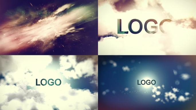 穿越云层电影效果logo