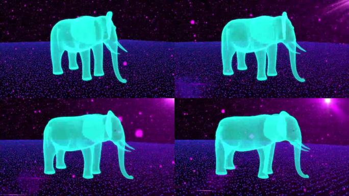 大象粒子模型ae模板