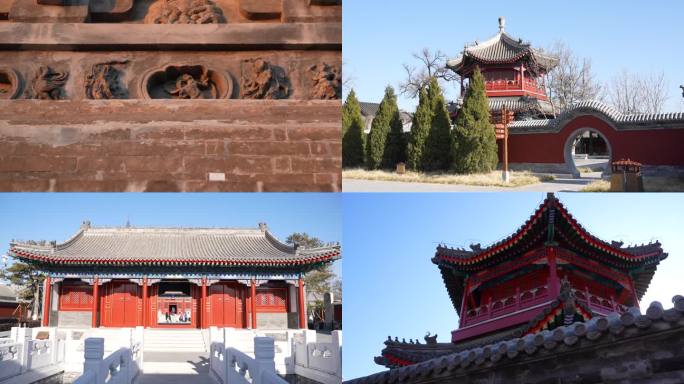 北京通州寺庙文化空境古建筑亭子宝塔